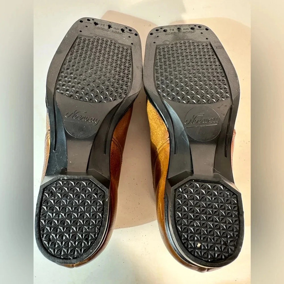 Vtg Norrona All-Leather Norway 909 Nordic Norm 3 pin Ski Shoes EU Size 38 75 MM - Picture 8 of 11